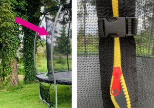 Siatka Wewnętrzna Do Trampoliny 12ft/365cm Różowa