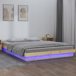 Lumarko Rama łóżka z LED, 120x190 cm, podwójna, li