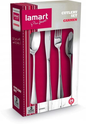 Komplet sztućców 24 elementy CARMEN LAMART LT5001
