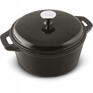 Garnek Żeliwny Z Pokrywką Iron 25,5cm Lamart LT 1209