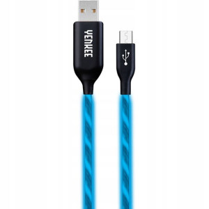 Kabel USB/Micro 1M Czerwony LED Yenkee YCU 231 BE