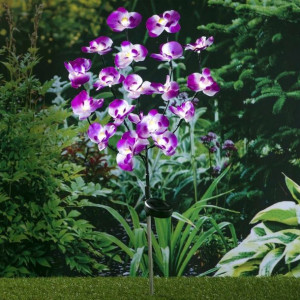Lumarko Ogrodowa lampka solarna w kształcie orchid