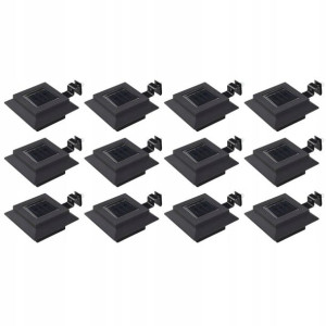 Lumarko Lampy solarne LED do ogrodu, 12 szt., kwad