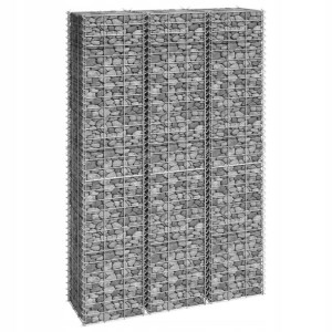 Lumarko Wysokie donice gabionowe, 3 szt., 30x30x15