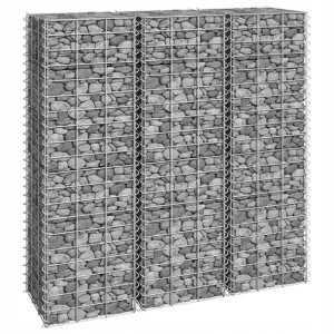 Lumarko Wysokie donice gabionowe, 3 szt., 30x30x10