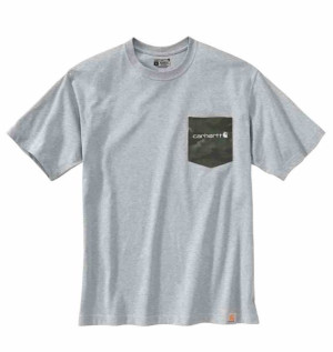Koszulka Carhartt Heavyweight Camo Pocket Grey XL