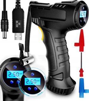 KOMPRESOR SAMOCHODOWY Pompka Sprężarka 12V LED LCD