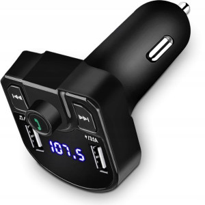 Transmiter Fm Bluetooth Ładowarka 2x Usb Micro Sd