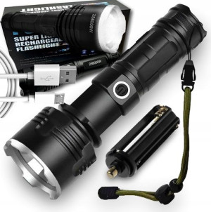 Latarka Akumulatorowa Szperacz Mocna Jasna Led Usb