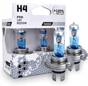 Żarówki Vision White H4 12v 60/55w +120% Komplet