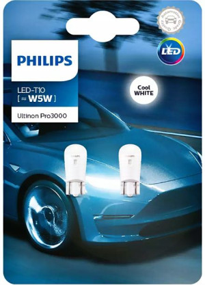 Żarówki LED PHILIPS Ultinon Pro3000 W5W 5W5 6000K