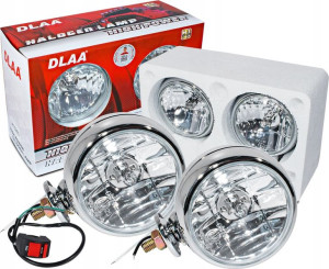 Halogeny Drogowe Lightbary Chrom H3 55w + Włącznik