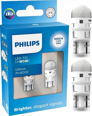 Żarówki W5w T10 Philips Ultinon Pro6000 8000k
