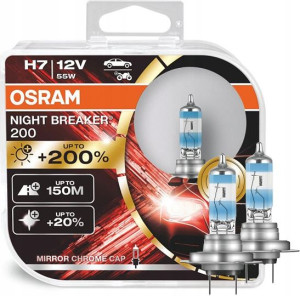 Komplet Żarówek Osram Night Breaker +200% H7 Jasne