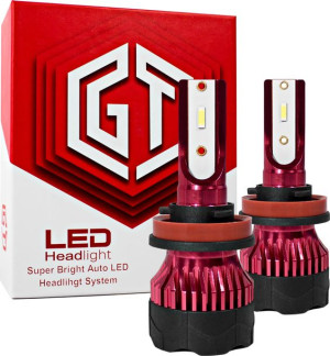 Żarówki Led H11 Gt Cob +300% H8 H9 Mocna Żarówka