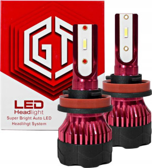 Żarówki Led H11 Gt Cob +300% H8 H9 Mocna Żarówka