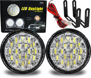 Lampy Do Jazdy Dziennej Światła Drl Led E4 Okrągłe