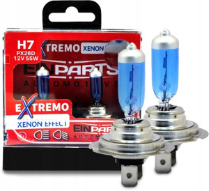 H7 Einparts Extremo Xenon Efekt 12v 55w W5w Biel