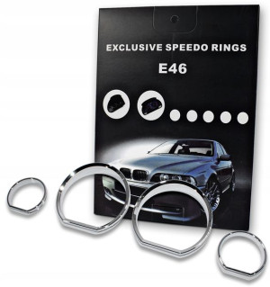Ramki Na Zegary Licznik Chrom Bmw 3 E46 98-06