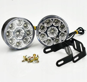 Lampy Do Jazdy Dziennej Okrągłe 9 Smd Led Dzienne