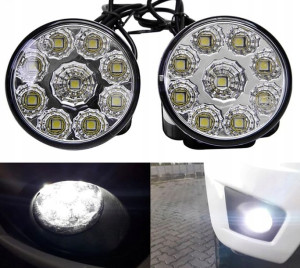 Lampy Do Jazdy Dziennej Okrągłe 4 Smd Led Dzienne