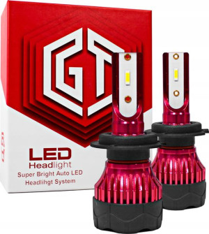 Żarówki Led H7 Gt Cob +300% Super Mocna Żarówka