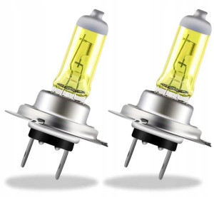 Żarówki H7 12v 55w Zółte Yellow Homologacja Kpl
