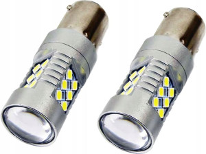 Żarówki LED cofania P21W 12/24V AMIO mocne