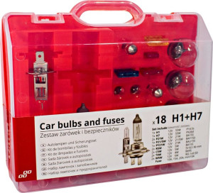 Zestaw Komplet Żarówek H7 + H1 12v 18 Elementów