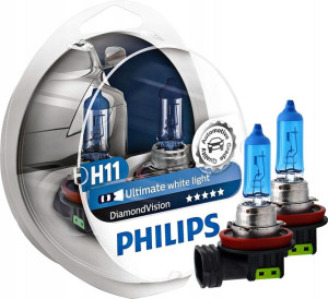 PHILIPS Diamond Vision H11 5000K BIAŁE ŻARÓWKI