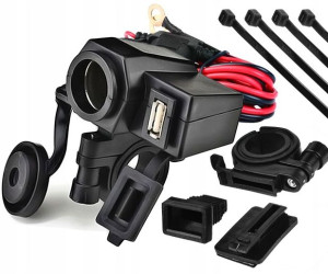 Gniazdo Zapalniczki Do Motocykla 12v + Usb Komplet