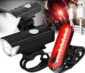 Lampka Rowerowa Led Oświetlenie Rower Przód + Tył