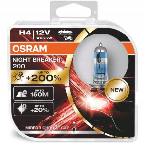 H4 Osram Night Breaker 200% Super Jasne