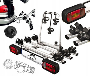 Bagażnik Rowerowy Na Hak Platforma 3 Rowery 13 Pin