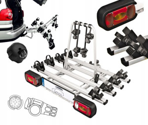 Bagażnik Rowerowy Na Hak Platforma 4 Rowery 13 Pin