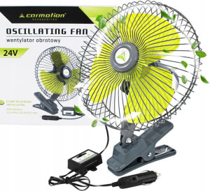 Wiatrak Samochodowy Wentylator Obrotowy Klips 24v