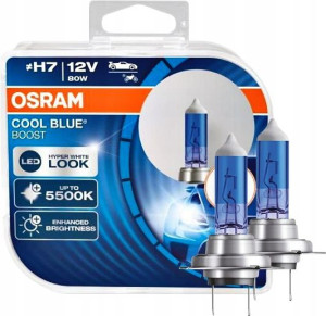 2x H7 Osram Zarówki 5500k Cool Blue Hyper Boost