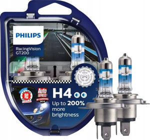 ŻARÓWKI PHILIPS H4 RacingVision GT200 +200%