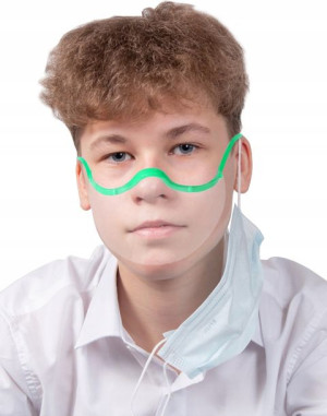 Mini Przyłbica Dziecięca Do Szkoły Chroni Usta Nos