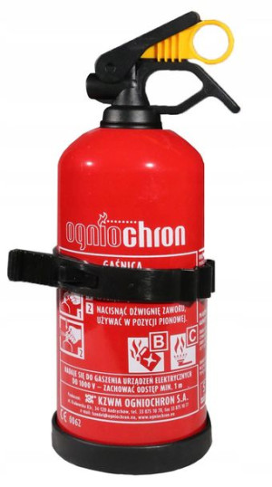 Gaśnica Samochodowa 1 Kg +wieszak Ogniochron 5 Lat