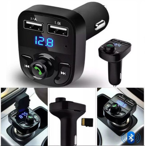 Transmiter Fm Bluetooth Dual Rozmowy Ładowanie Mp3