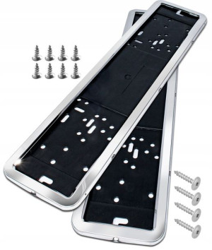 Ramki pod tablicę rejestracyjną METAL CHROM 2 szt