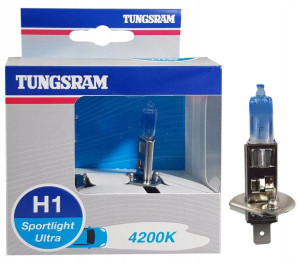 Żarówki H1 Tungsram Sportlight Ultra 4200k Bielsze