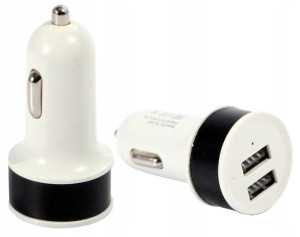 Ładowarka Samochodowa 2xusb Gsm Uniwersalna 2,1a