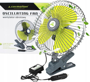 Wiatrak Wentylator Samochodowy 12v 24v Obrotowy 8'