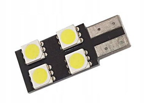 Żarówka Ledowa W5w 4 Led T10 12v Canbus Boczna
