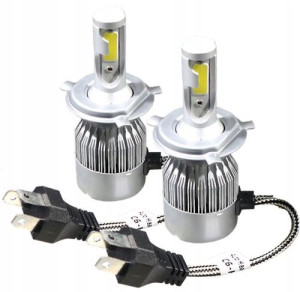 Zestaw LED COB H4 72W 7600 lm żarówki DZIEŃ/NOC