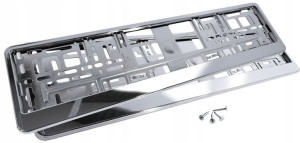Ramki Pod Tablice Rejestracyjna Chrom Zestaw 2 Szt