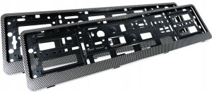 2x Ramka Ramki Rejestracyjne Otwierane Carbon