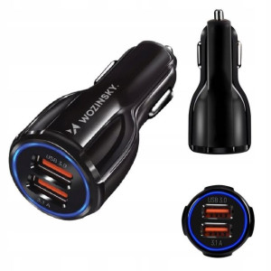 Ładowarka Samochodowa 2xusb Szybka Qc 3.0 Led